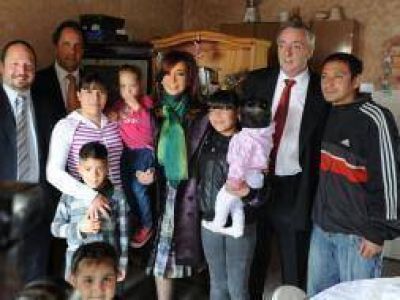 Cristina, N�stor Kirchner y Daniel Scioli compartieron acto en Mor�n