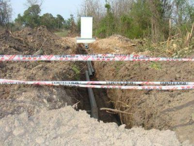 Ca�er�a de impulsi�n de agua Avanzan las obras en los pozos 22 y 23