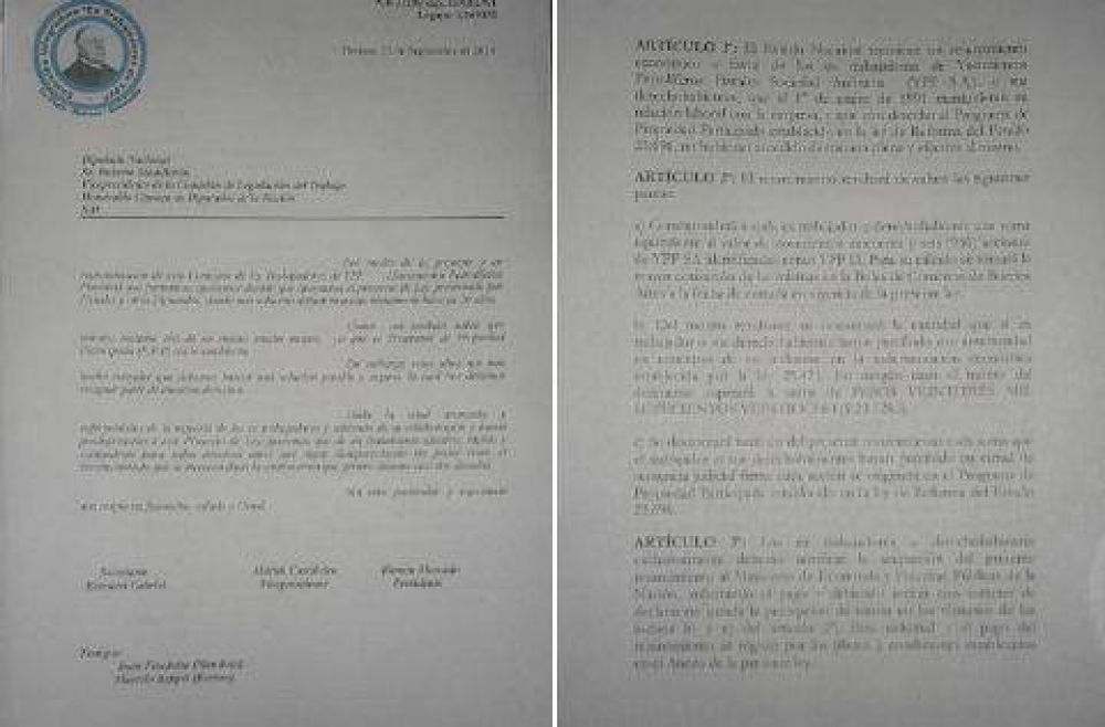 C�mara Baja nacional Ex YPFiafianos: La ley tan esperada ya tiene nombre y n�mero 