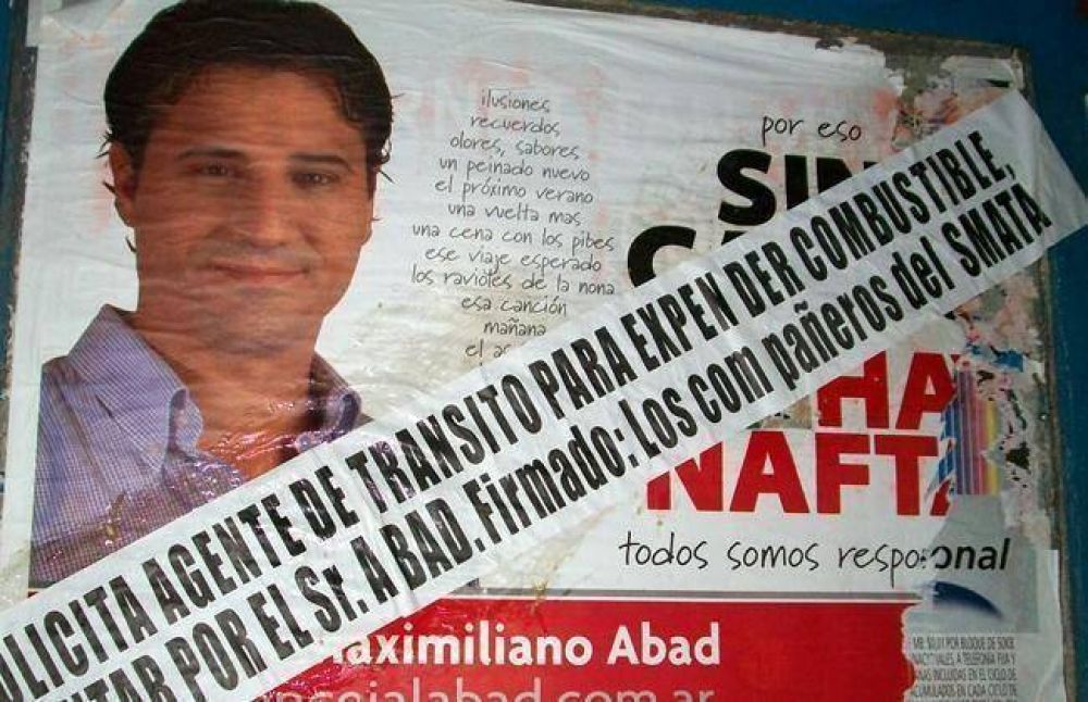 Respuesta de empleados de estaciones de servicios en los afiches de Abad