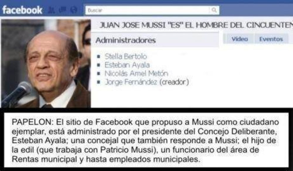 Mussi dio marcha atr�s al autohomenaje