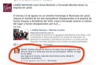 Daniel Gomez denunci� que le armaron un facebook �trucho�