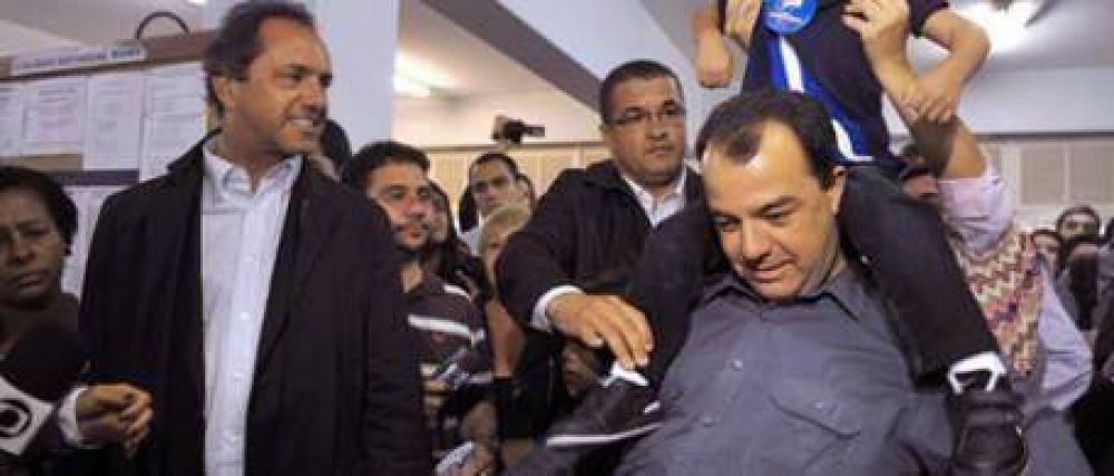 Scioli acompa�� al reelecto gobernador de R�o de Janeiro
