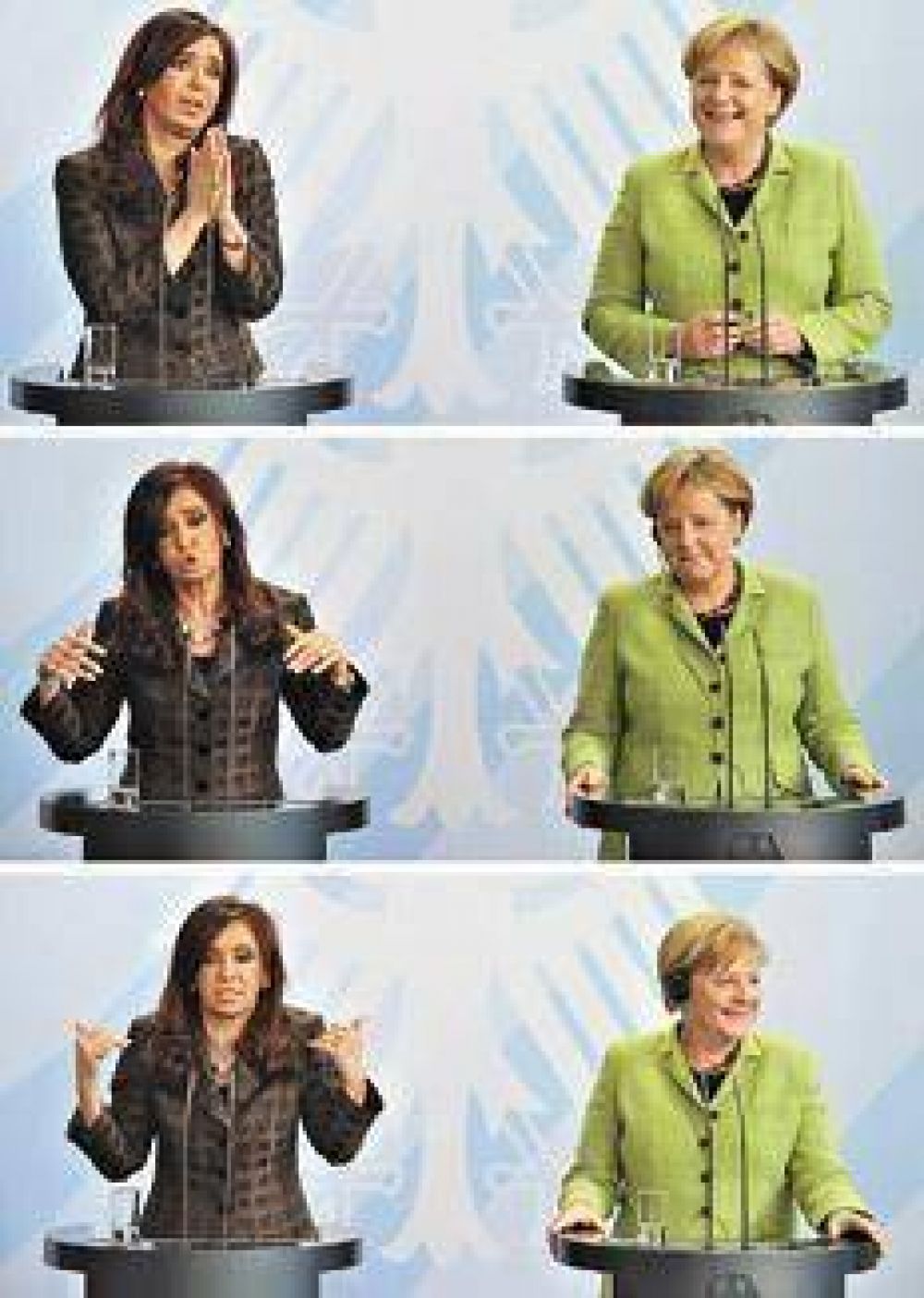 El almuerzo de la se�ora Presidenta con la �frau� canciller