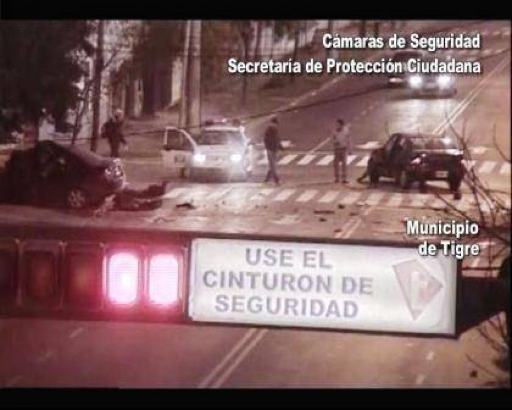  Las c�maras de Tigre registraron un choque, y activaron el sistema de emergencias