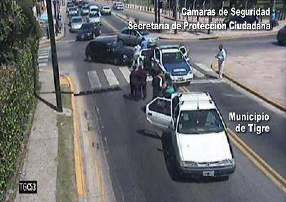 Tigre: Las c�maras registraron el salvataje a una mujer embarazada
