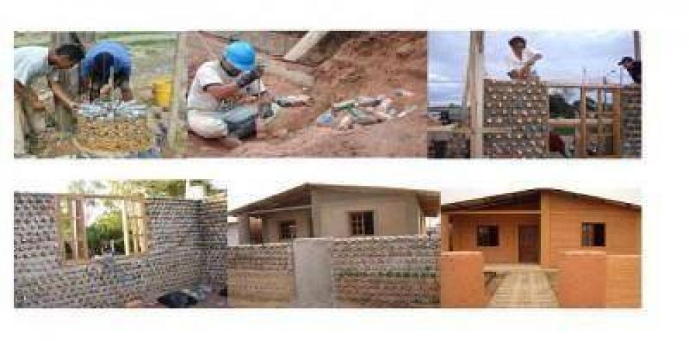 Red solidaria: Construir�n una casa con botellas de pl�stico botellas