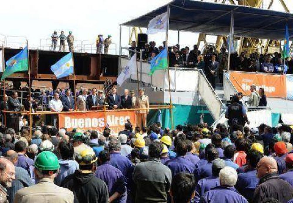 Scioli, a los gritos en el Astillero R�o Santiago