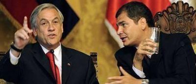 Correa, lejos de lograr el "efecto Pi�era" en Ecuador