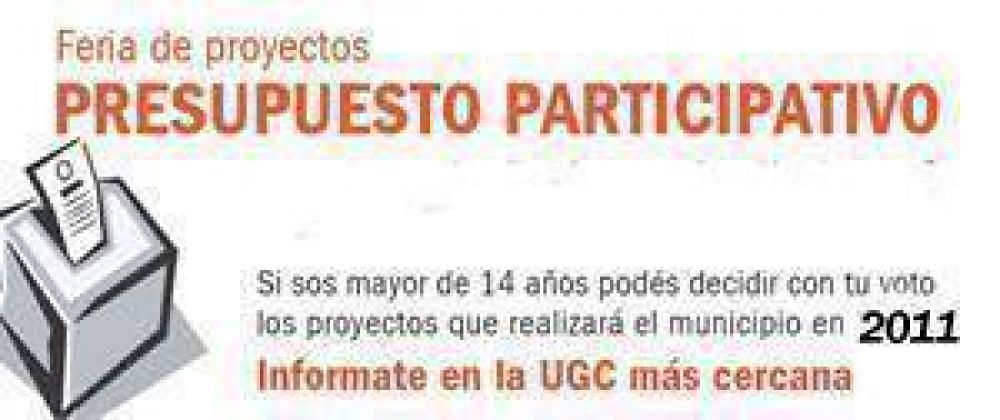 Presupuesto Participativo: Feria de proyectos en todos los barrios