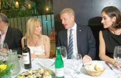 De Narv�ez y M�nica L�pez en una cena con empresarios en Avellaneda