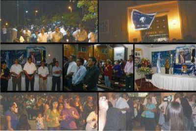 Misa y marcha de antorchas para recordar a N�stor Kirchner en S�enz Pe�a 