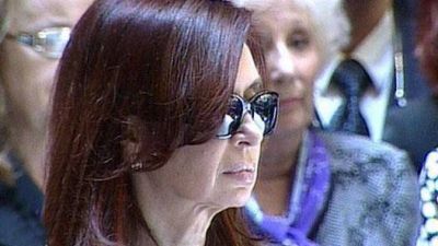 Cristina despide a su esposo N�stor Kirchner en la Casa Rosada
