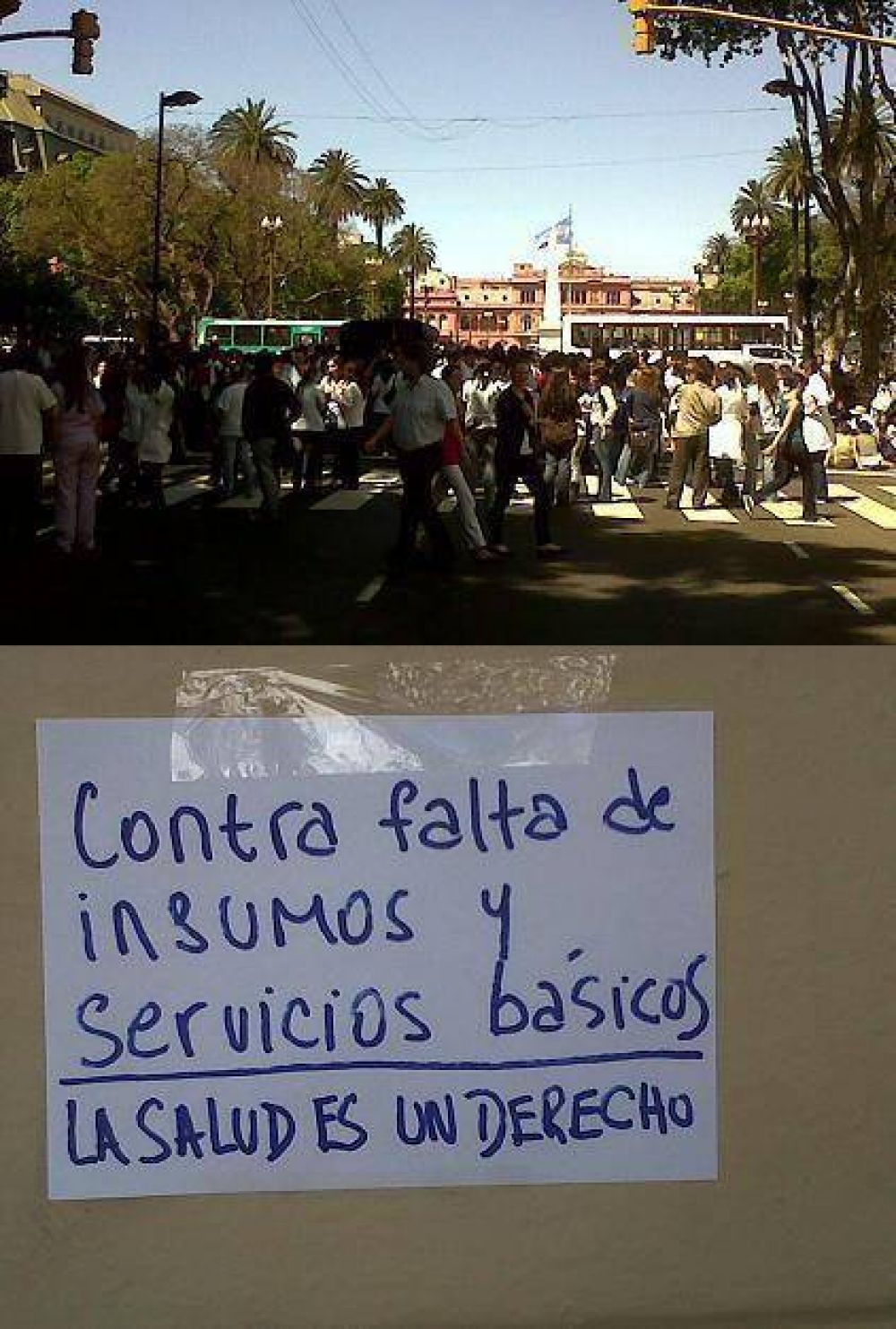 M�dicos residentes marcharon y anunciaron un paro