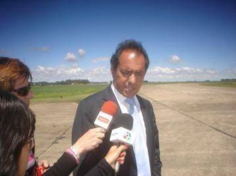 Scioli comprometi� su presencia en Claromec� para el martes