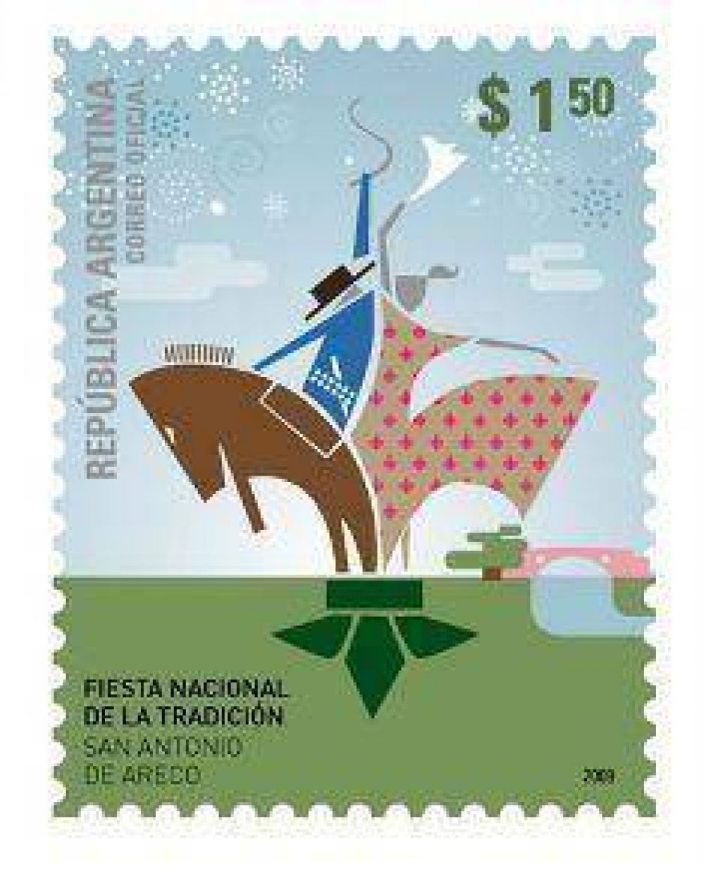 Sello postal: Fiesta de la Tradici�n