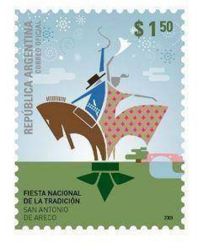 Sello postal: Fiesta de la Tradici�n
