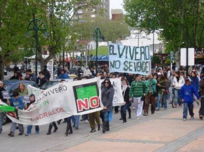 Movilizaci�n popular en Miramar por el Vivero