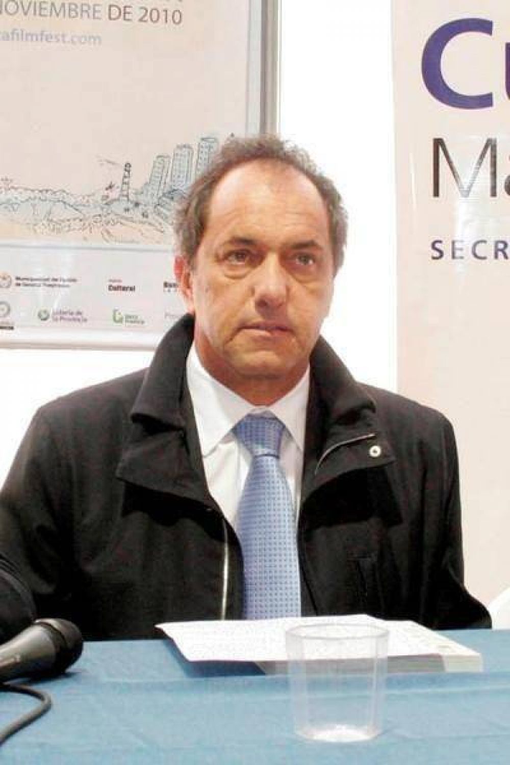 Scioli evit� la inflaci�n y el futuro del PJ: habl� s�lo de cine y turismo