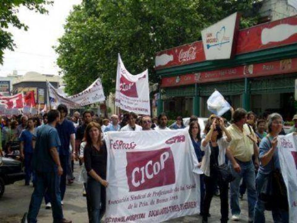 Protesta de CICOP en apoyo a los profesionales municipales de la Provincia