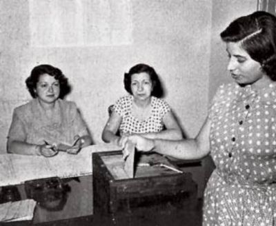   Efem�ride Voto Femenino  El 11 de noviembre de 1951, comienza la verdadera integraci�n de la mujer a la vida pol�tica argentina.