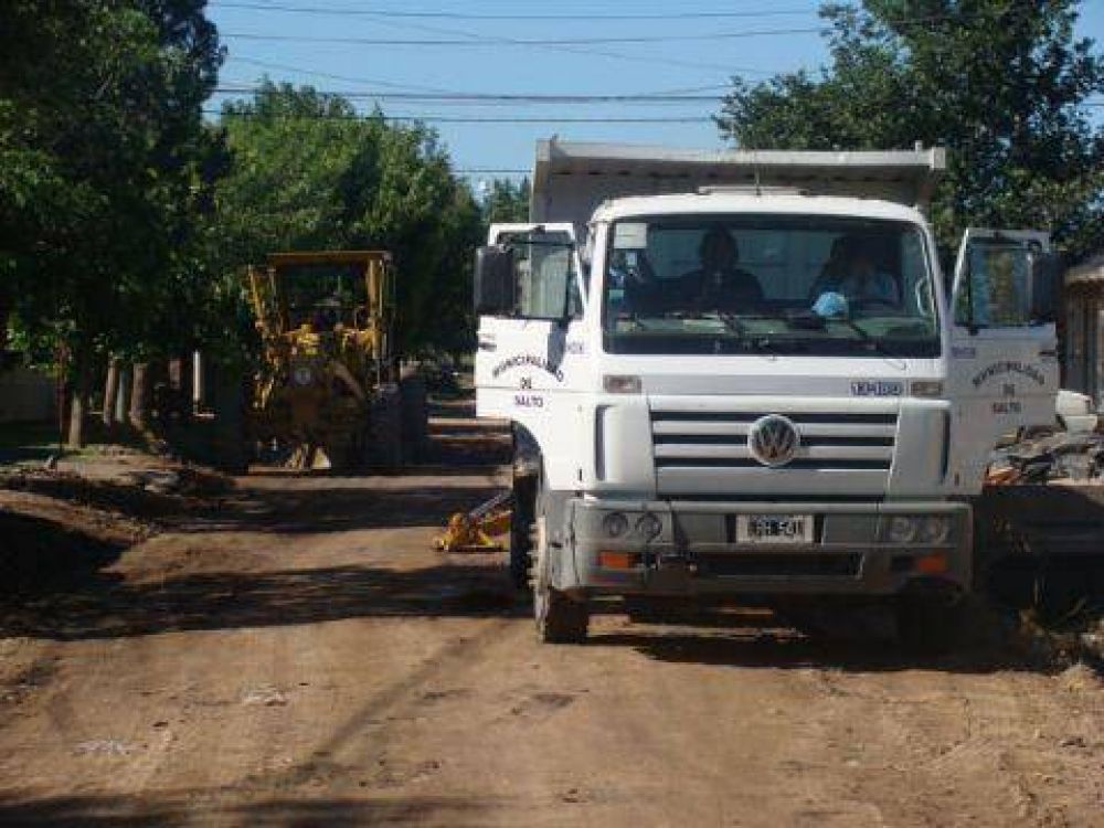 Nivelaci�n Avanzan los trabajos en calle Entre R�os