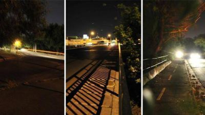 Costanera, con varios kil�metros sin luz