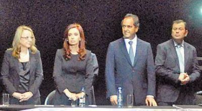 Zamora estuvo en el acto donde Cristina llor� por Kirchner