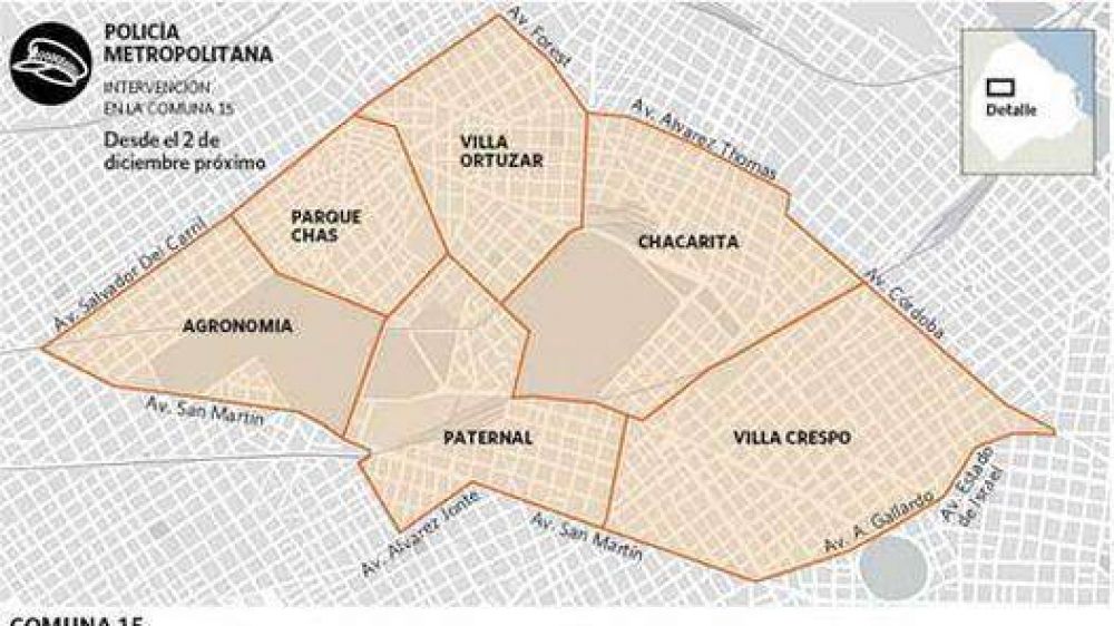 La Polic�a Metropolitana llega a otros seis barrios