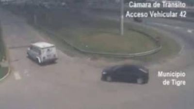 Las c�maras de seguridad de Tigre registraron el robo al blindado