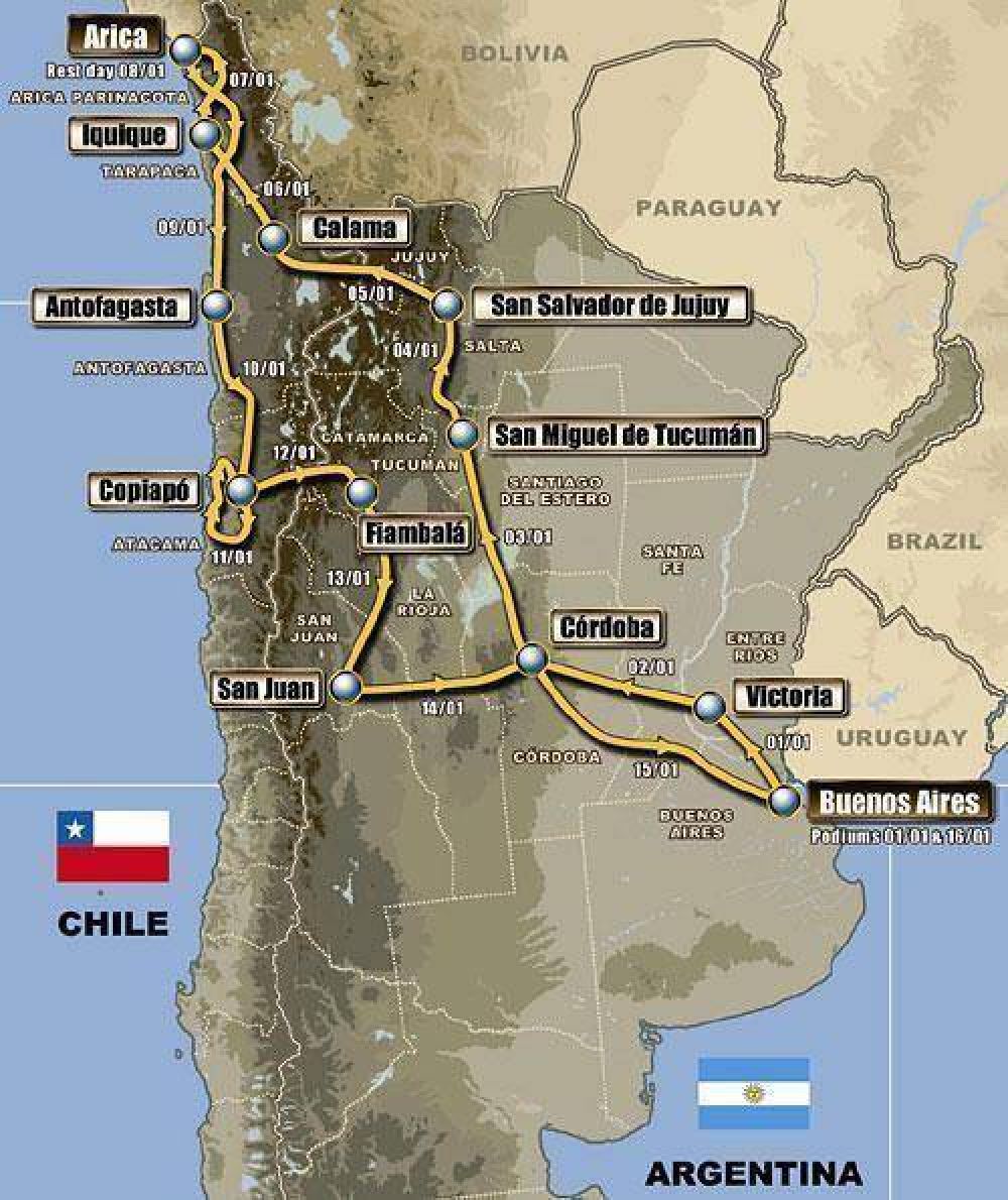 C�rdoba recibe al Rally Dakar por tercera vez. 