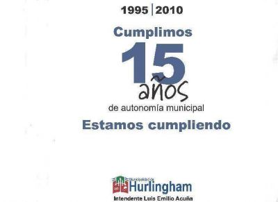 El municipio de Hurlingham cumple 15 a�os
