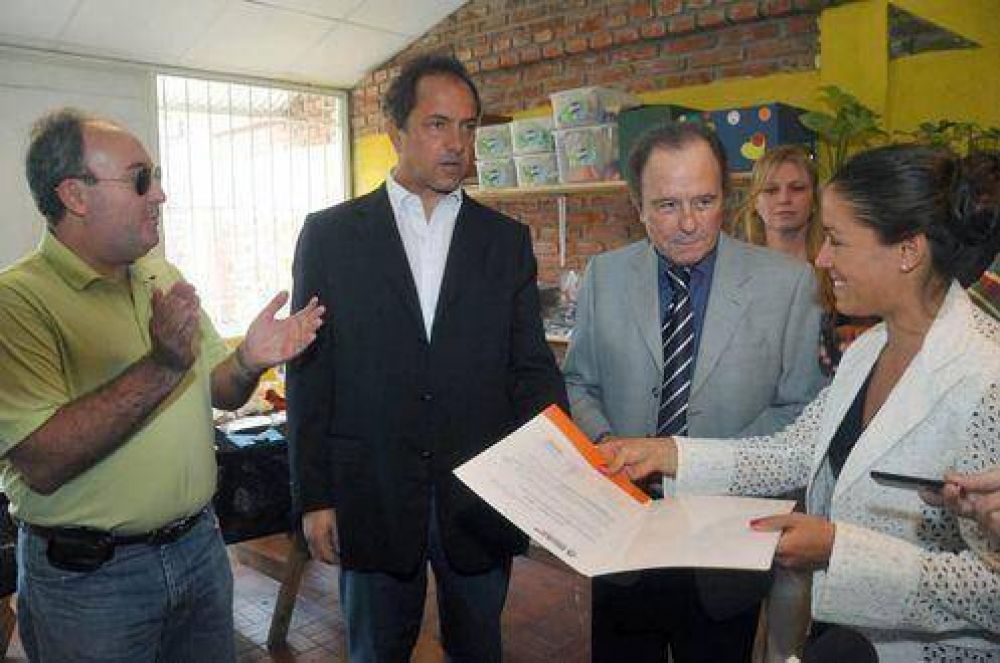 magen repetida Scioli y Garc�a, en una seguidilla de actos en Vicente L�pez