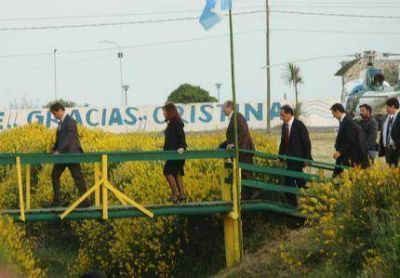 Santa Clara se visti� de fiesta para recibir a la Presidente de la Naci�n