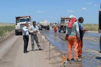M�s de la mitad del enlace de ruta 3 y 226 ya fue pavimentado y la obra est� en su tramo final 