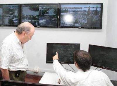 Amieiro recorri� las instalaciones del nuevo centro de monitoreo de San Fernando