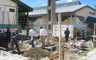 Comenzaron obras de refacci�n y ampliaci�n de escuelas de Caleta