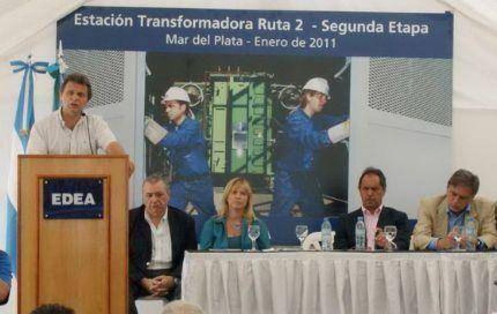 Scioli, Garivoto y Pulti inauguraron la segunda etapa de la Estaci�n Transformadora Ruta 2