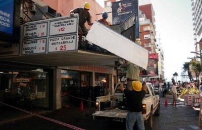 Clausuran comercio y retiran la marquesina