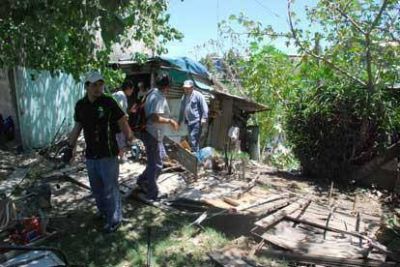El Municipio de Lan�s demoli� una vivienda precaria asentada en la ribera