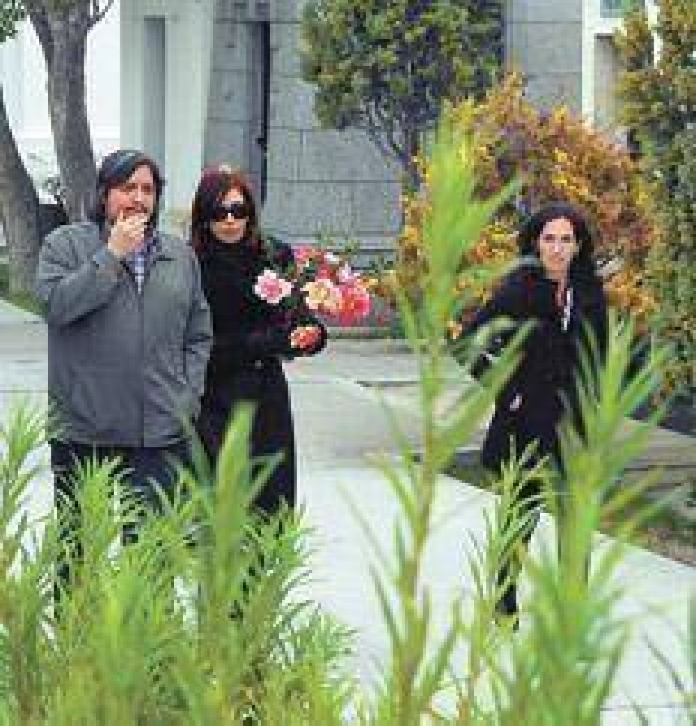 Recuerdo con flores en R�o Gallegos