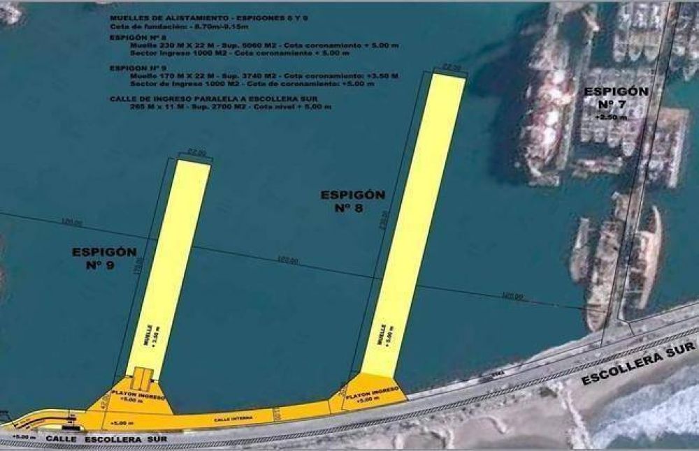 Gesti�n para la duplicar capacidad de amarre del puerto