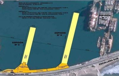 Gesti�n para la duplicar capacidad de amarre del puerto