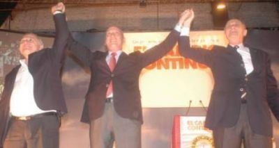 Binner "bendijo" en Santa Fe la candidatura de su delf�n Bonfatti