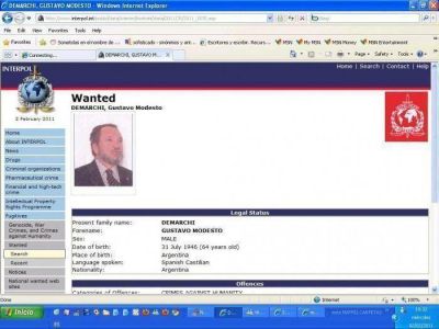 Gustavo Demarchi fue ubicado por Interpol en Colombia