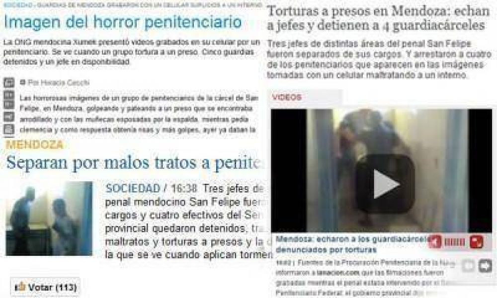 Reflexiones sobre los videos de Tortura en la C�rcel de Mendoza