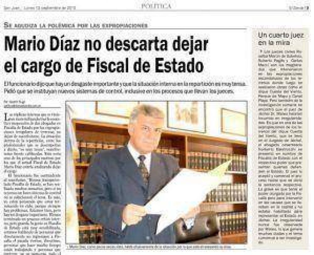 Las expropiaciones pol�micas terminaron con la gesti�n D�az 