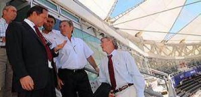 Scioli supervis� las obras en el Estadio Ciudad de La Plata