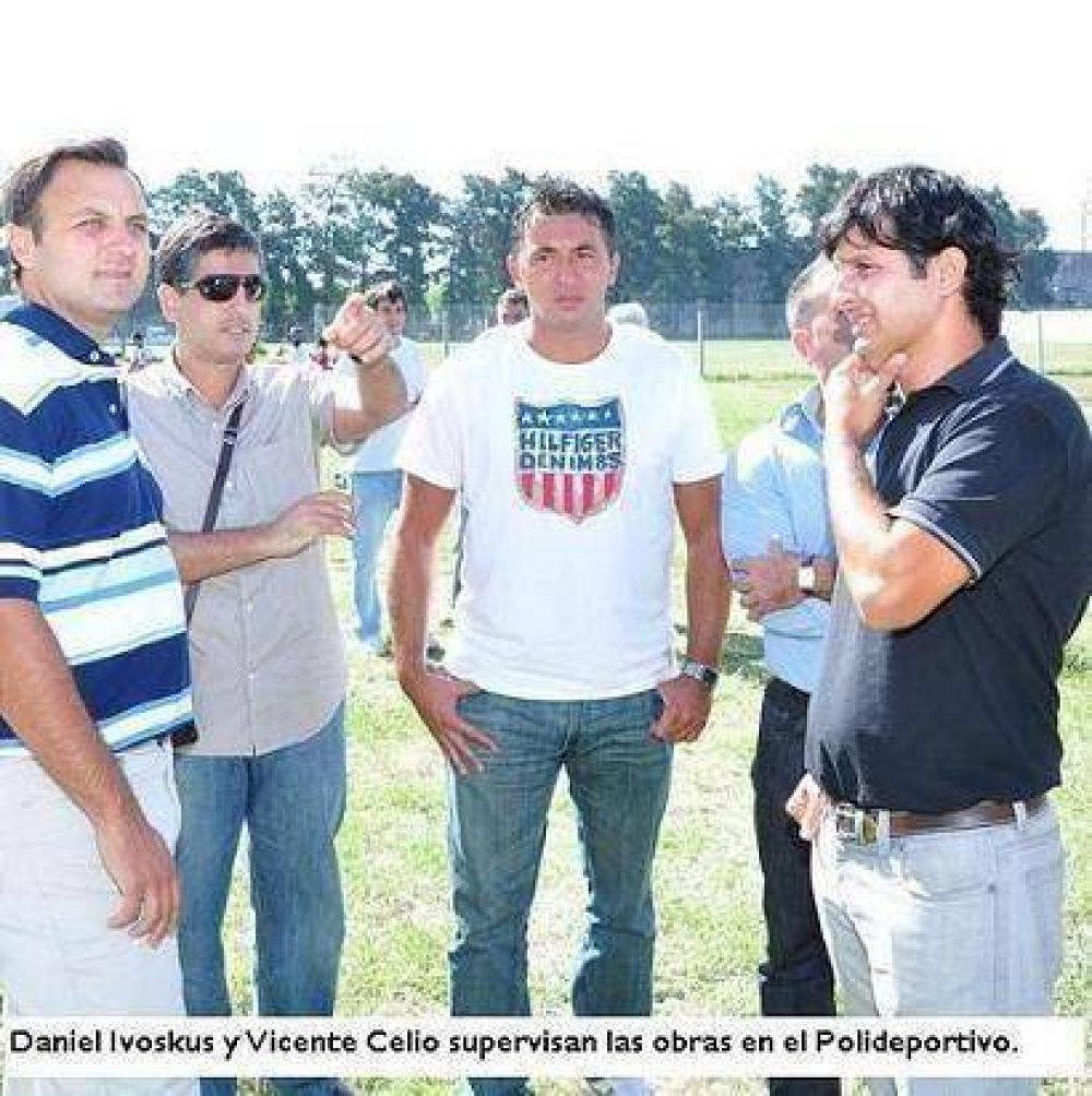 SAN MARTIN - DANIEL IVOSKUS RECORRI� LAS OBRAS DEL POLIDEPORTIVO DEL CLUB CHACARITA