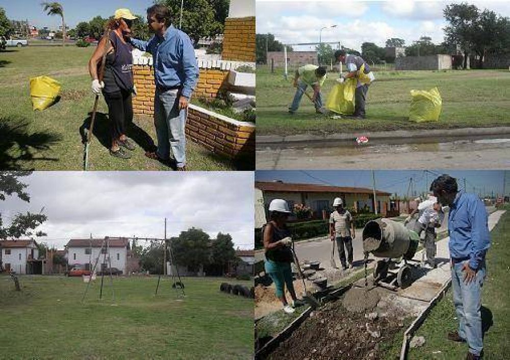 Limpieza de espacios p�blicos obras en Ministro Rivadavia, Calzada y Don Oriones 